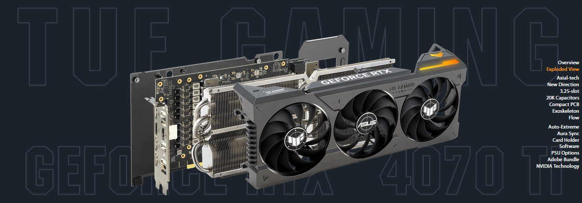 art Graphique ASUS TUF Gaming GeForce RTX 4070 Ti 12GB GDDR6X