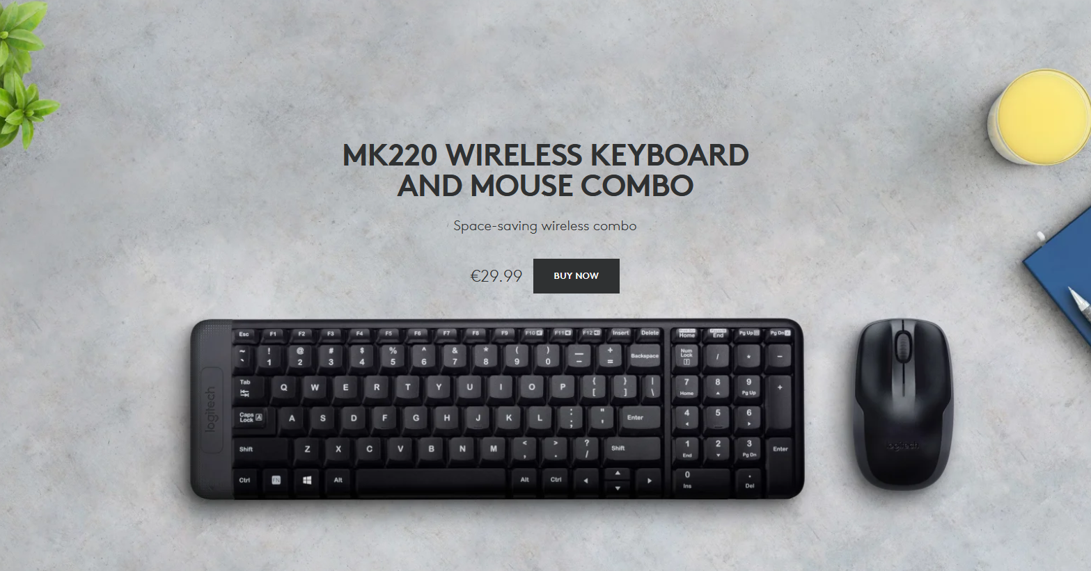 MK220 Wireless Keyboard and Mouse Combo 