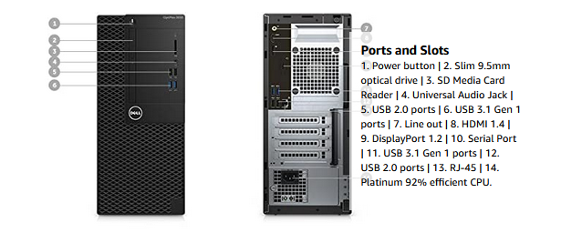 Pc Bureau Dell Optiplex 3050 Mini tour i5-6ème génération