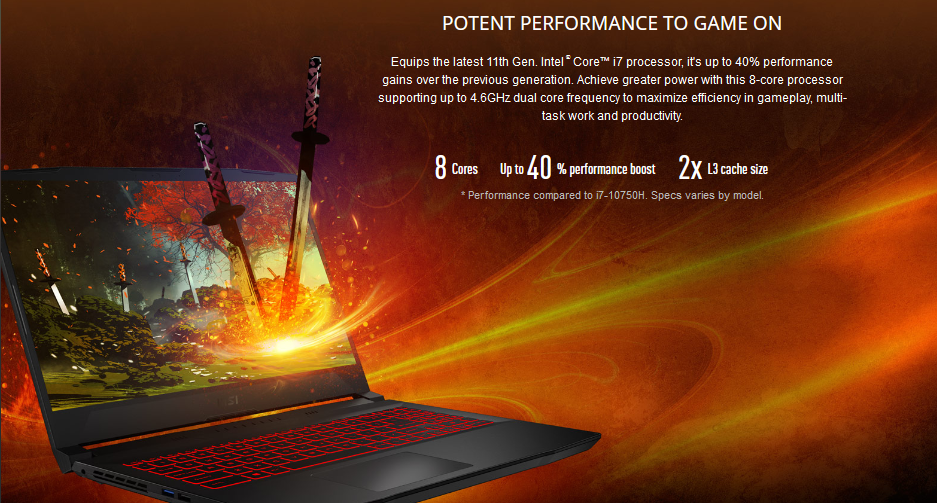 Pc Portable Katana GF66 11UG-607IT i7 11ème Gén Gaming Laptop